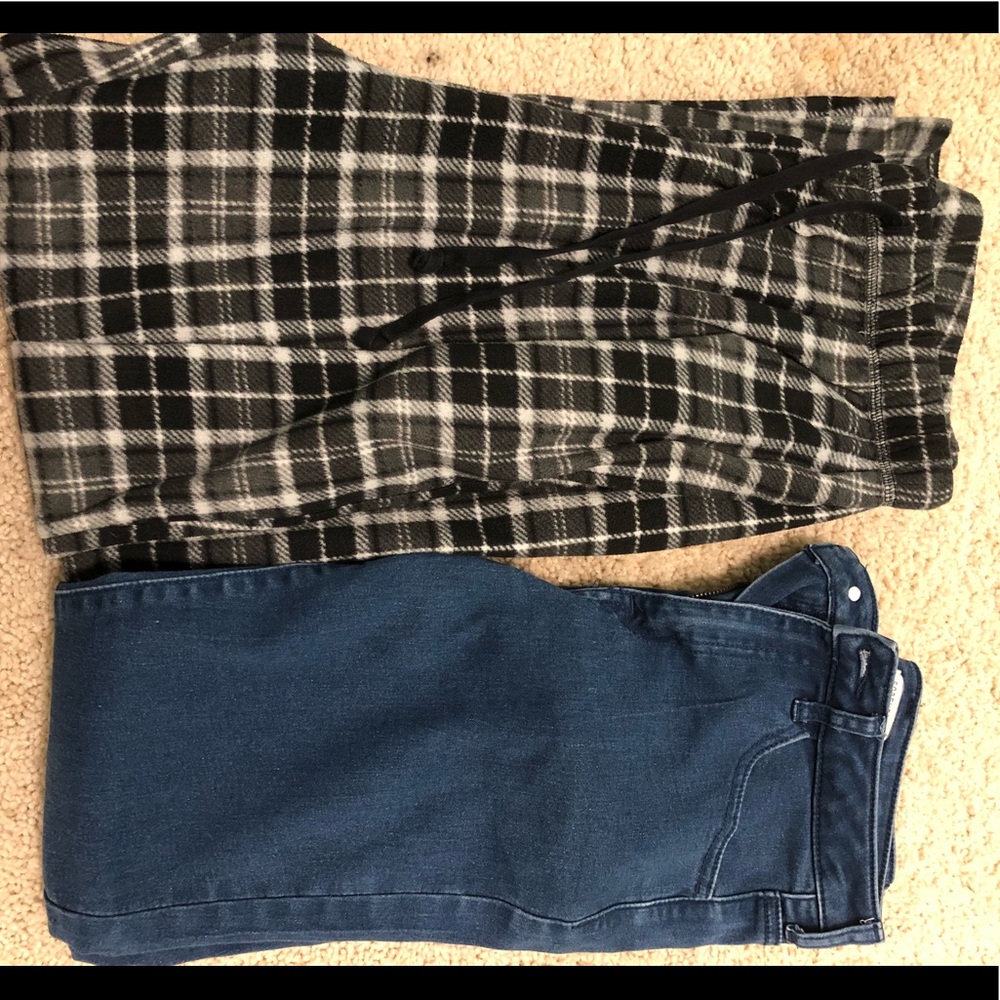 small Nautica Flannel Bottoms + size 26 F21 skinny
